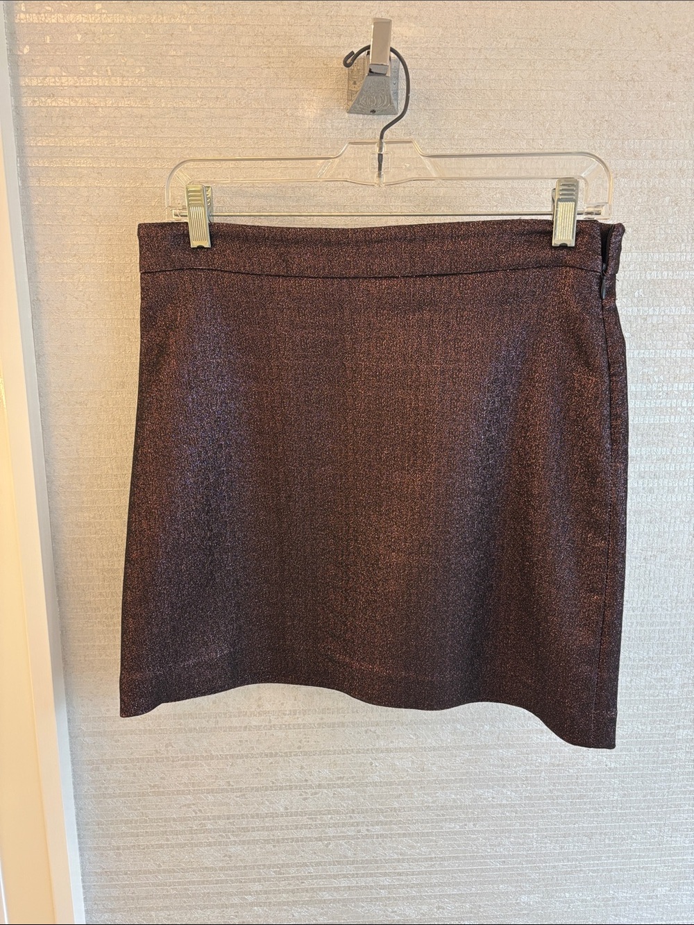Milly Metallic Bordeaux Mini Skirt